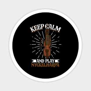 Keep Calm and play Nyckelharpa Magnet